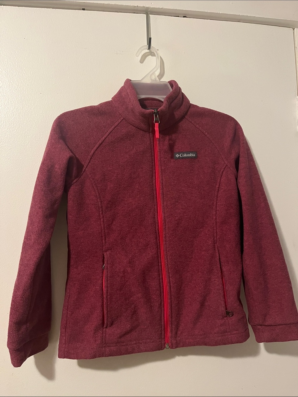 Columbia Kids' Maroon Full-Zip Fleece Jacket